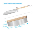 Yuming Factory Aluminum Metal Pizza Peel with Foldable Wood Handle & Rocker Cutter